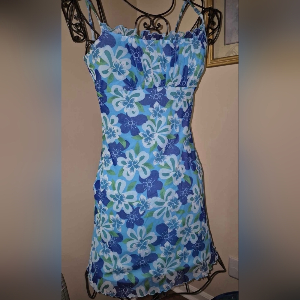 Floral Blue and Green Dress GIORGIO FIORLINI